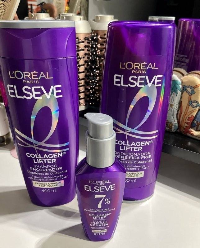 L'Oréal Paris Elseve Collagen Lifter Kit Shampoo, Condicionador e Sérum Leave-in