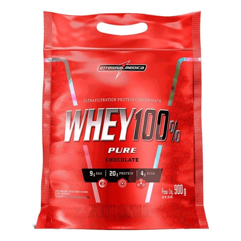 Proteína Integralmédica Whey 100% Pure em pó sabor Chocolate x 900g