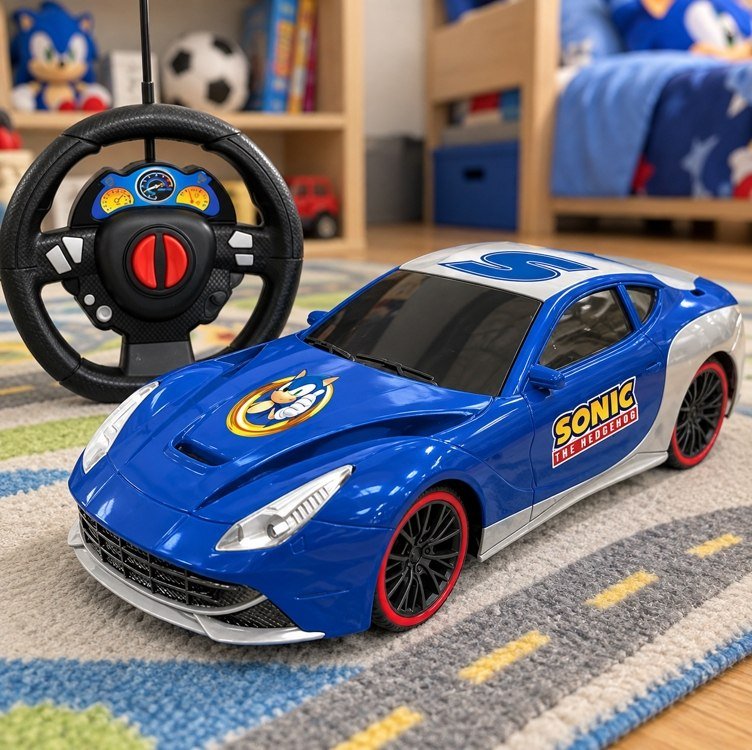 Candide, Carrinho de Controle Remoto com três funções, Sonic Autoracing