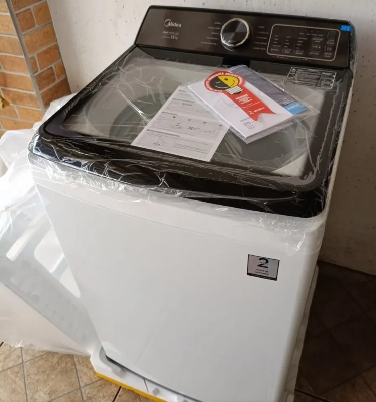 Máquina De Lavar Roupas 12kg Branca Midea Wave Impeller