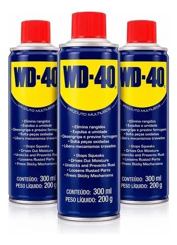 3 Und Wd40 Spray Produto Multiuso Lubrifica Desengripa 300ml