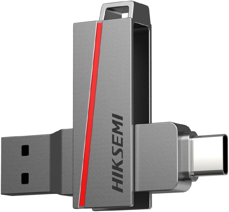 Pendrive Hiksemi Dual Slim 128GB com conexão USB C e USB A