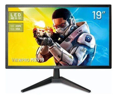 Monitor LED 19" ViewPro Resolução 1440x900 HDMI VGA VESA Preto