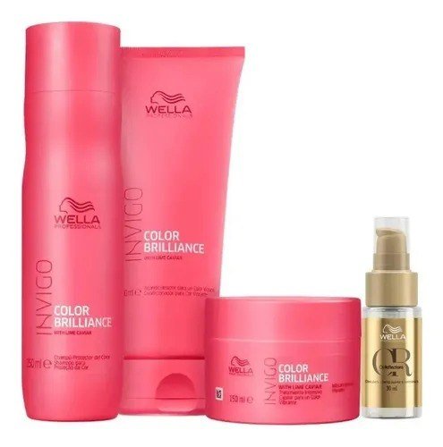 Kit Wella Brilliance-sh 250ml+cond 200ml+mascara 150g+oleo