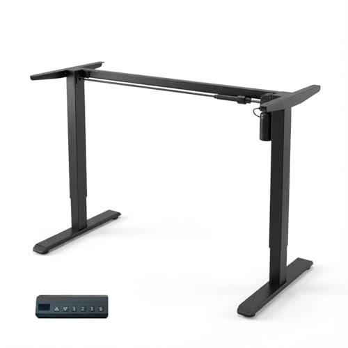 Estrutura de Mesa Elétrica Ajustável para Trabalho em Pé e Sentado – 3 Configurações de Memória, Altura de 72cm a 120cm, Base Ergonômica e Design Silencioso