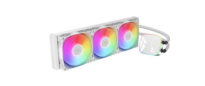 Cooler Líquido Aio Geometric Future Rgb 360mm Branco Eskimo Junior Neon