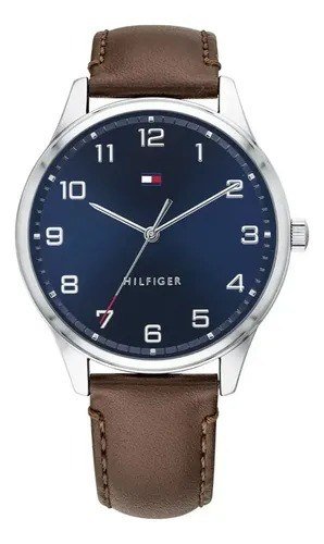 Relógio masculino Tommy Hilfiger Essentials 1791659 de couro marrom