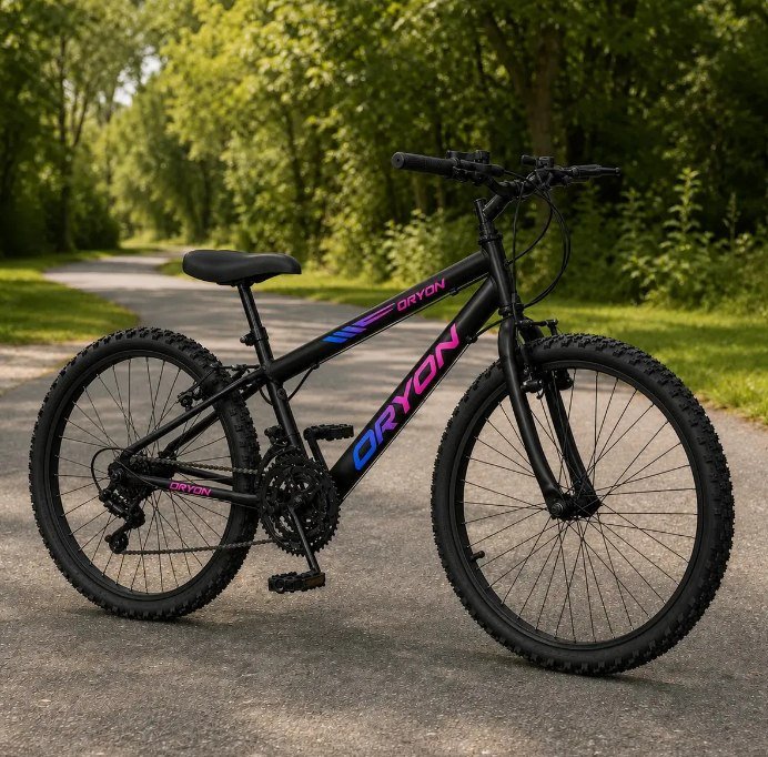 Bicicleta Aro 24 Preto/azul/rosa M18
