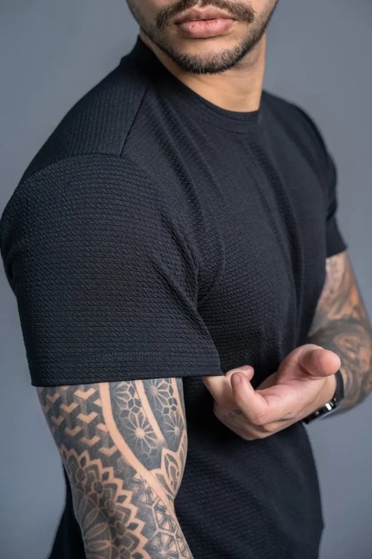 Camiseta Masculina Manga Curta Confortável Dia A Dia (P ao GG)
