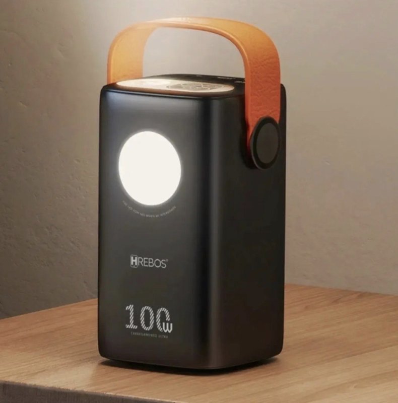 Power Bank Hrebos 60.000mAh 100W PB-997 para Starlink Mini Preto