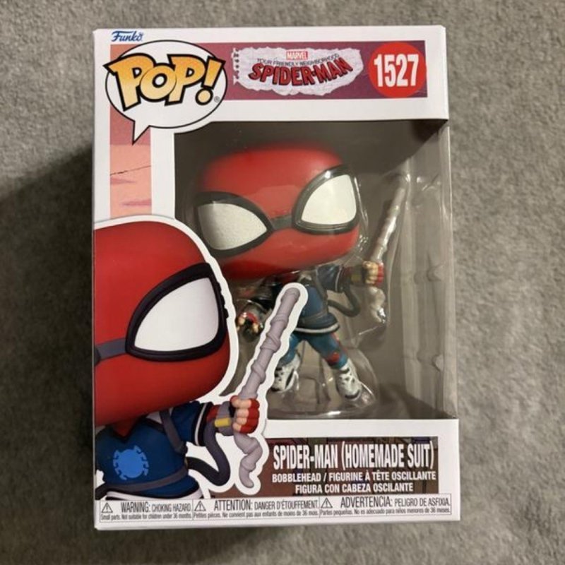 Boneco Funko Pop Homem Aranha Traje Caseiro Marvel com Frete Grátis