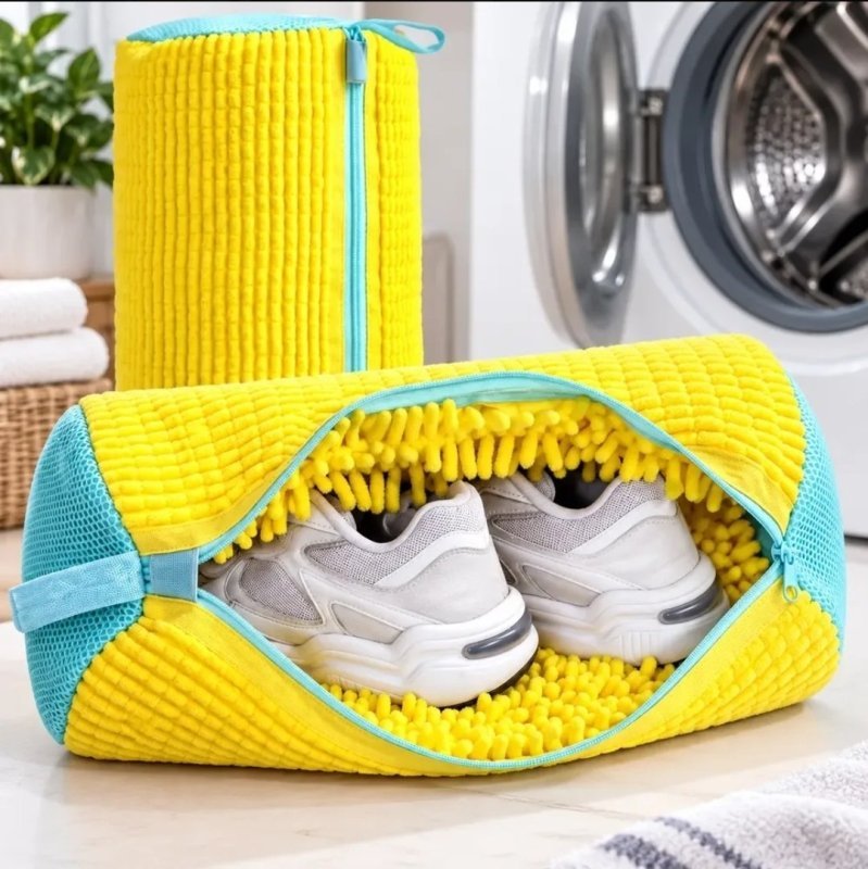 Kit 2 Sacos Para Lavar Tênis E Sapatos Em Máquina De Lavar