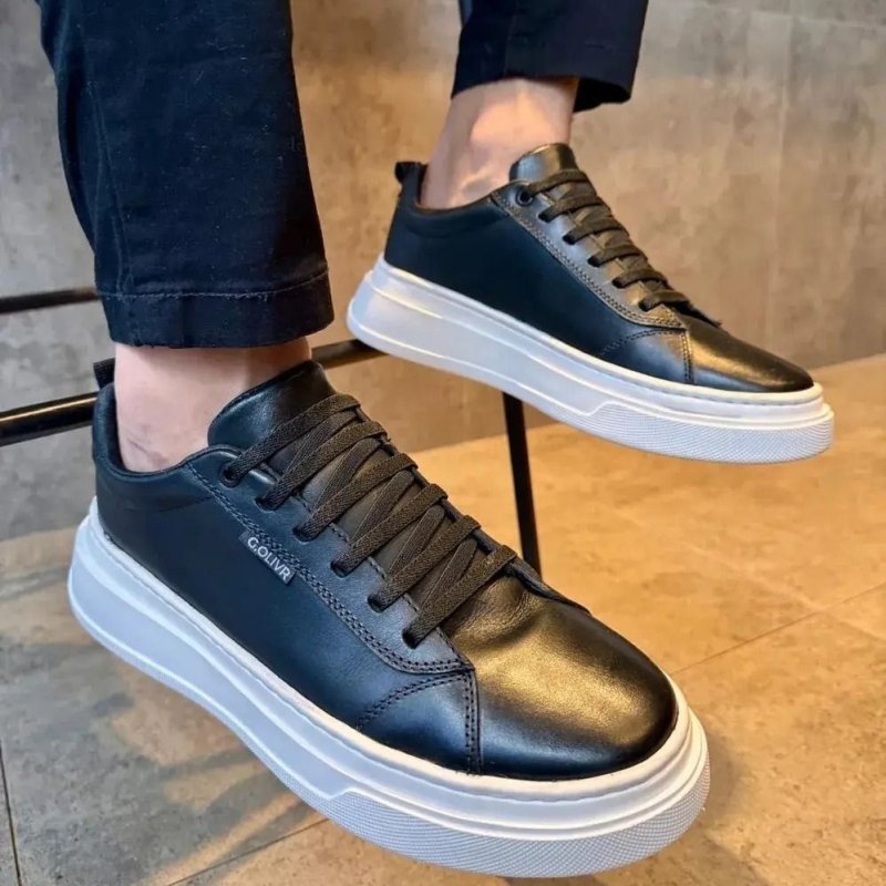 Sapato Masculino Casual Couro Legítimo Calce Fácil Macio