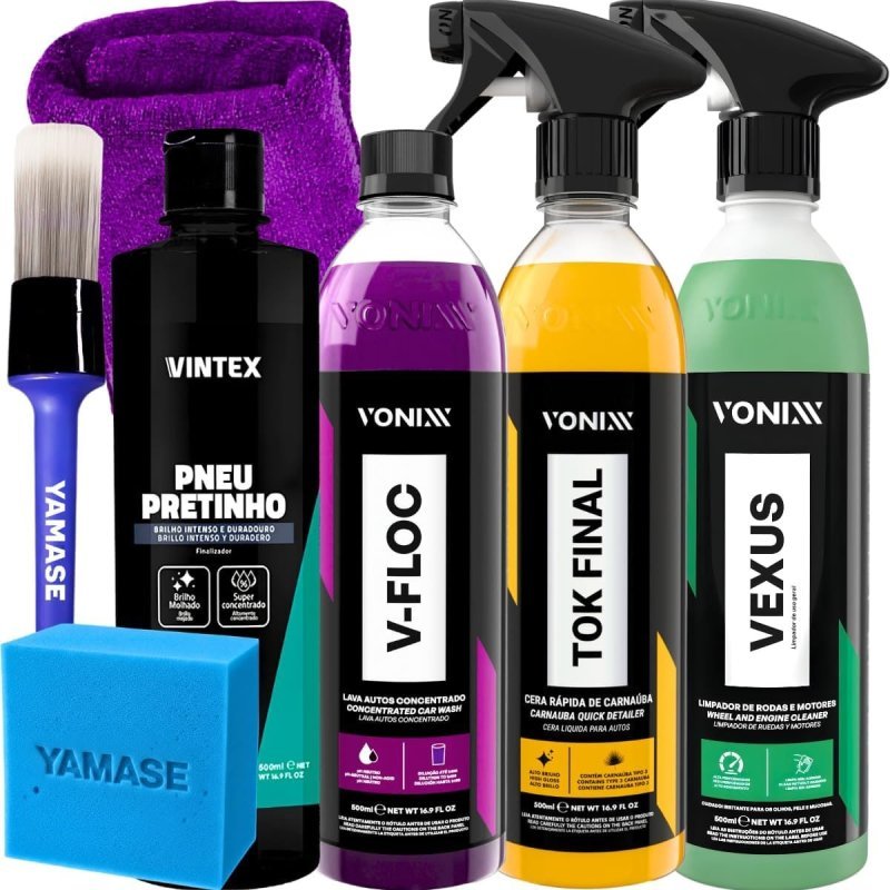 Kit Shampoo V-Floc Cera Tok Final Vexus Vonixx Pretinho Vintex Pano Pincel Aplicador