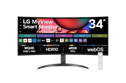 LG MyView Smart Monitor Curvo UltraWide 34" VA WQHD (3440x1440)