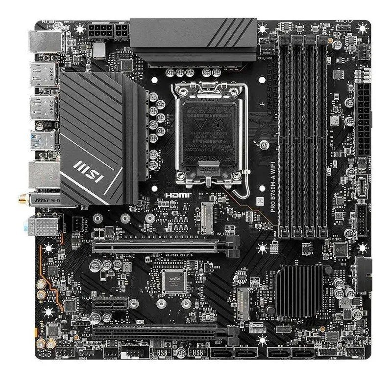 Placa-mãe Msi Pro B760m-a Wifi Lga 1700 Micro-atx Ddr5 B760