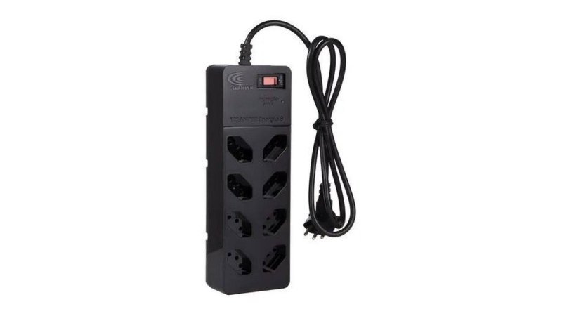 Filtro De Linha com Dps iCLAMPER Energia 8 Tomadas Régua com Tecnologia Lcf