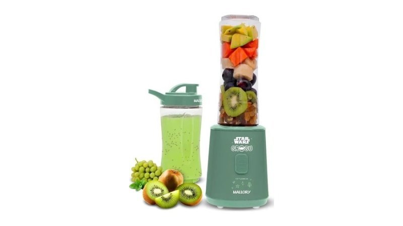 Liquidificador Mallory Grogu 300w 600ml + 400ml 300w Verde