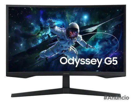Monitor Gamer Samsung Odyssey G5, 27, QHD, 165Hz, Preto