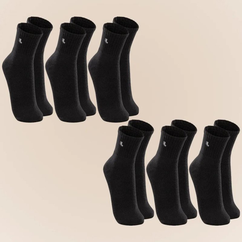 Kit 6 Pares Meias Lupo Cano Médio Esportivas Academia