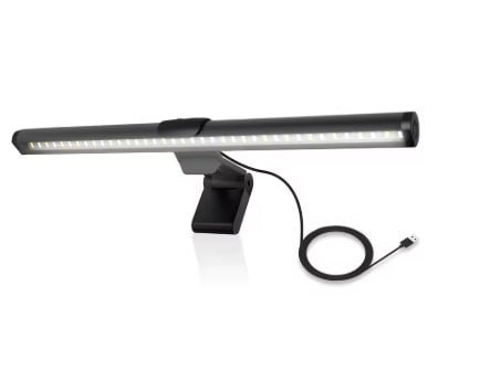 Luminária de Teto para Monitor 3 Temperaturas de Cor 5W USB 4800mAh Sem Reflexo na Tela com Ajuste de Brilho e Controle por Toque