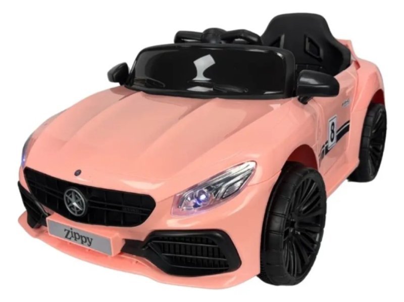 Zippy Toys Carro Elétrico M380 com Controle Remoto 6V, Rosa