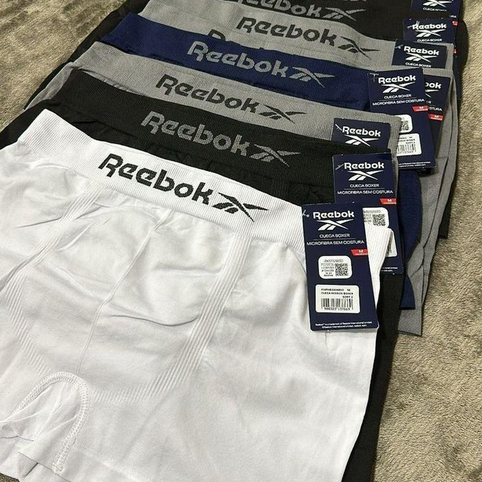 Kit com 6 Cuecas Boxer Box Classic Reebok + Frete Grátis