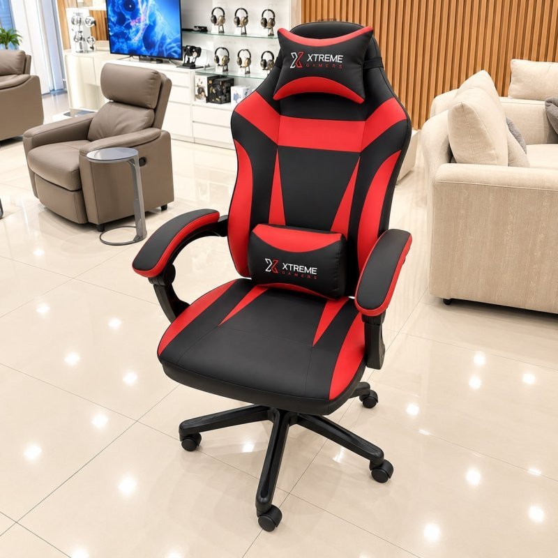 Cadeira Xtreme Gamers Ergonômica 130º Escritório Reclinável Cor Vermelho