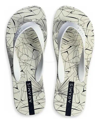 Chinelo Sandália Aramis Masculino Conforto Casual Branco 87 Liso 39/40