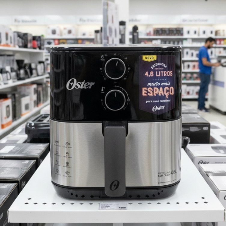 AIR FRYER OSTER Fritadeira Sem Óleo Ofrt520 4,6 Litros