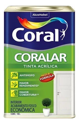 Tinta Coralar Acrílica Anti Mofo Coral Escolha Sua Cor