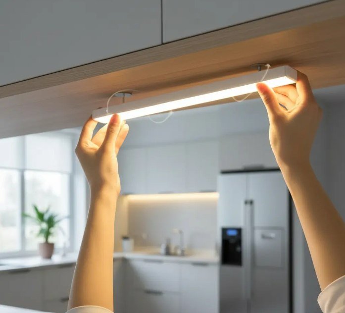 Kit 2 Luminárias Barra Led 40cm Slim Sensor Recarregável Usb + Frete Grátis
