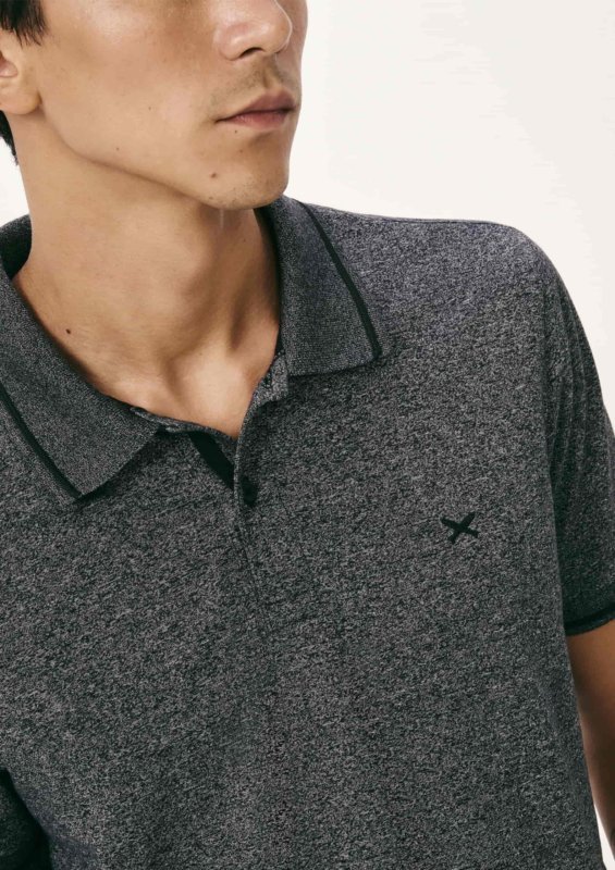 Camiseta Camisa Gola Polo Masculina Hering Malha Texturizada