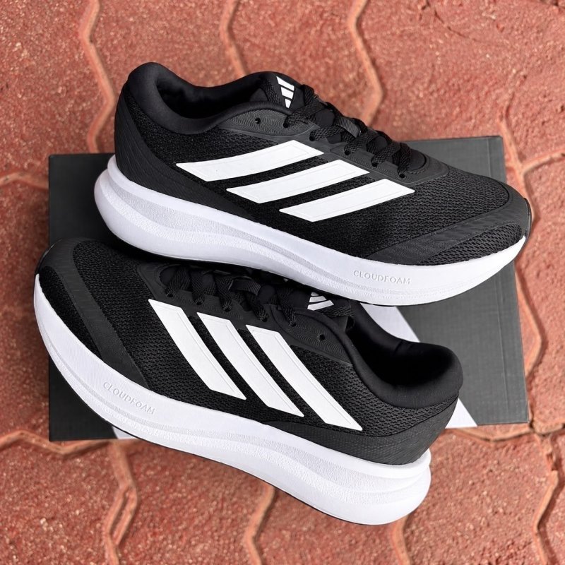 Tênis De Corrida Masculino Runfalcon 6 Cloudfoam adidas Preto Liso