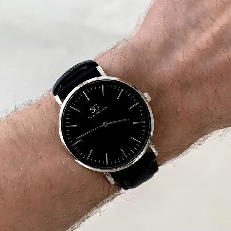 Relógio Masculino Saint Germain Murray Caixa Prateada de 40mm