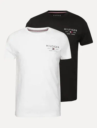Kit Camisetas Tommy Hilfiger Brand Love Small Preta/branca L/g