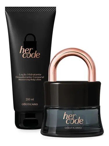 Her Code Eau De Parfum 50ml + Loção Corporal 200ml Vegano Cruelty-Free