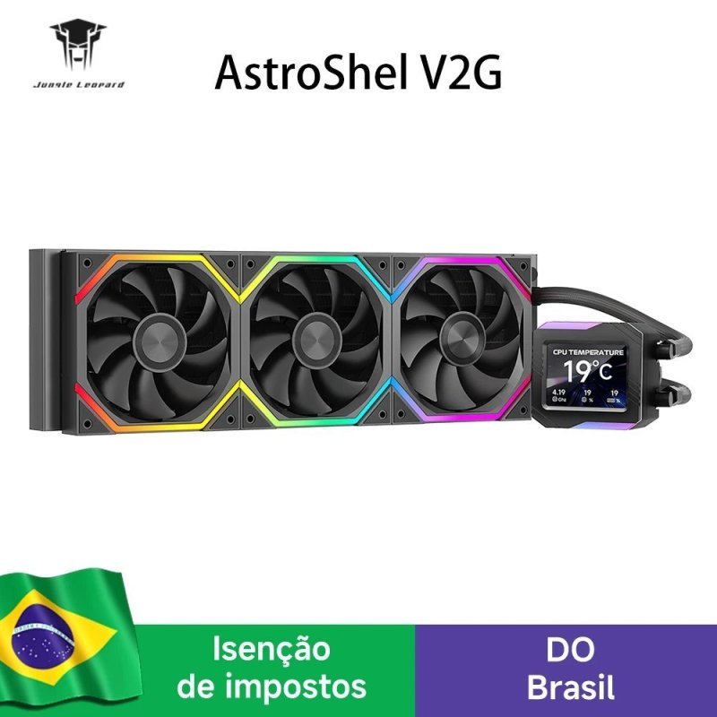 Water Cooler Jungle Leopard AstroShel V2g Tela personalizável de 2,8 polegadas