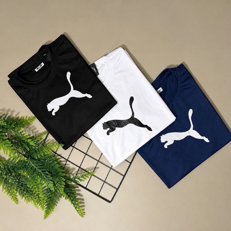 Camiseta Ess Puma Logo Poly Puma Preto