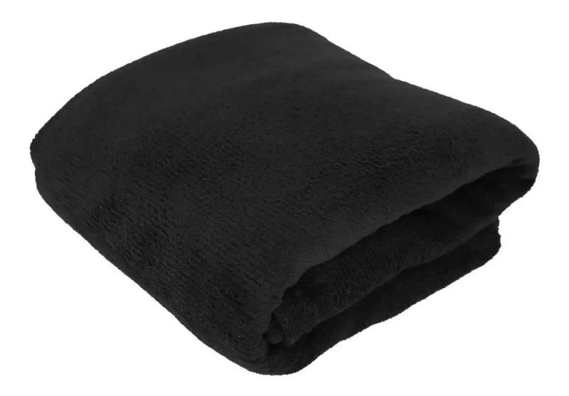 Manta Cobertor Micro Fibra 110 X 150cm Preto