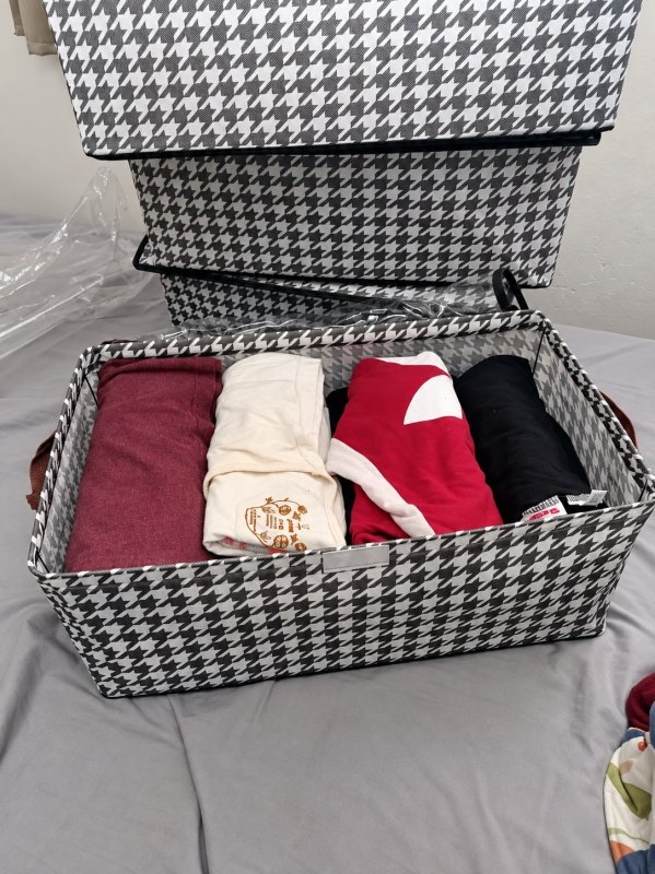 Kit 4 Caixas Organizadoras Dobráveis De Guarda Roupa