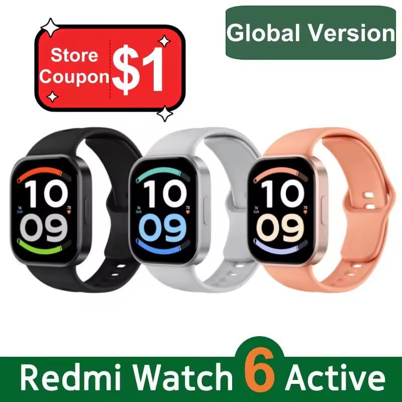 Smartwatch Xiaomi Redmi Watch 6 Active Global com Tela 1,85"