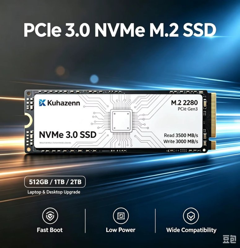 SSD NVMe Kuhazenn Gaming M.2 2280 PCIe 3.0 (3500 MB/s de leitura) - 256GB e 128GB