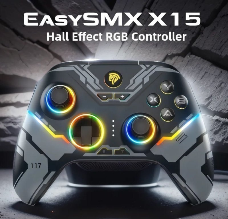 Controle Sem Fio EasySMX X15 Hall Effect