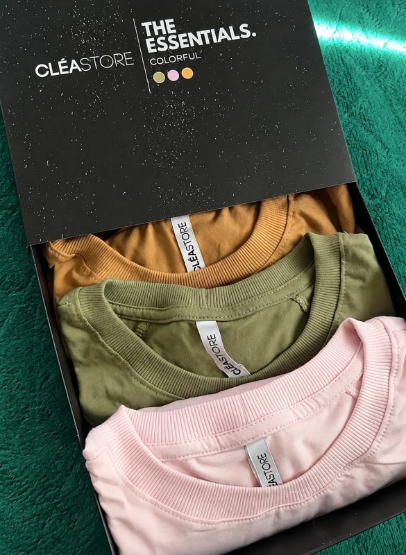 Kit 3 T-shirts Oversized Colorful Algodão Cléa Store