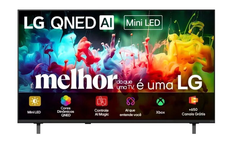 Smart TV LG 50'' QNED Mini LED 4K Processador A7 AI GEN9