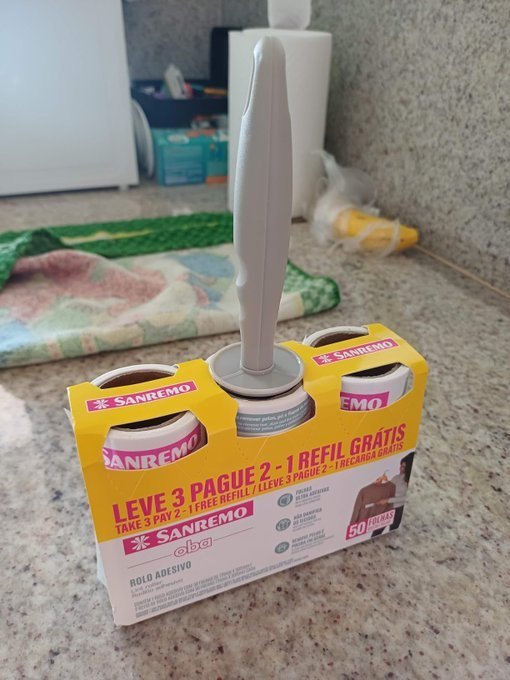 Kit Rolo Adesivo de 50 folhas Sanremo + 2 Refis + Frete Grátis