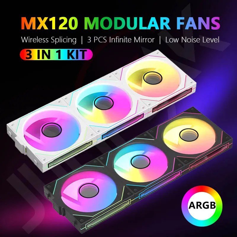 3 fans Jumpeak Mx120, normais e reversas
