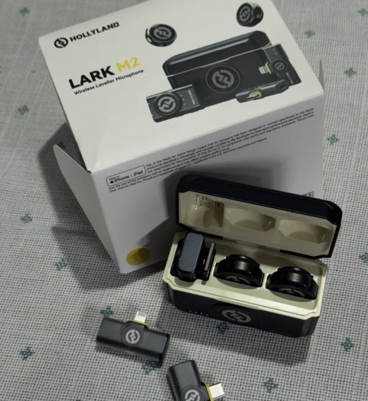 Microfone Lapela Hollyland Lark M2 Combo USB-C e Lightning