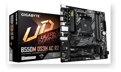 Placa Mae Gigabyte B550m Ds3h Ac R2 Preto